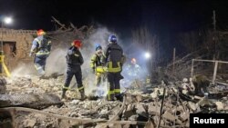 Aftermath of a Russian missile strike in Pokrovsk