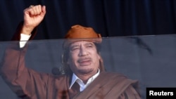 Libyan leader Muammar Qaddafi, in power for 40 years