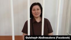 Канышай Мамыркулова на одном из заседаний суда