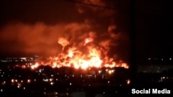 Мунай ишканасындагы өрт. Архив сүрөт. 