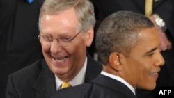 Барак Обама и Мич Меконел