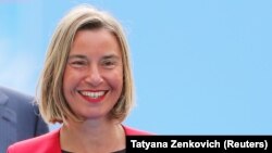 Ýewropa Bileleşiginiň daşary işler we howpsuzlyk syýasaty boýunça baş wekili we Ýewrokomissiýanyň wise-prezideti Federika Mogherini.