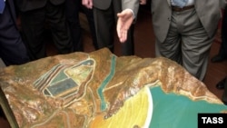 Макет проекта Рогунской ГЭС. Иллюстративное фото.