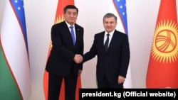 Сооронбай Жээнбеков и Шавкат Мирзиеев. 13 декабря 2017 года. Ташкент.