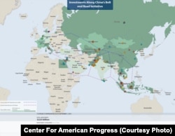 China's One Belt, One Road Investments on a map.