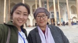 Жамал Тазабекова кызы менен.