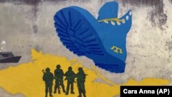 Стріт-арт у Харкові про звільнення Криму від російських окупнатів.