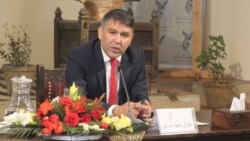 مسعود اندرابی، سرپرست وزارت داخله در نشستی در انستیتوت مطالعات استراتژیک افغانستان