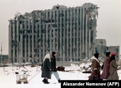 Грозны, сталіца Чачні, люты 1996 году