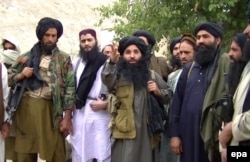 Former TTP leader Maulana Fazlullah (center) was killed by in a U.S. drone strike along the Pakistan-Afghanistan border.