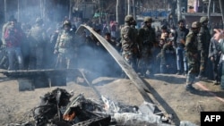 محل سقوط یک جت جنگی هند