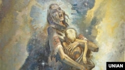 Перша картина про геноцид українців «1933 рік» художника Віктора Цимбала, написана 1936 року в столиці Аргентини Буенос-Айресі