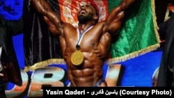 آرشیف، یاسین قادری یکی از قهرمانان پرورش اندام افغانستان