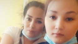 Muyassar Rahimova (left) with her niece, Erkina
