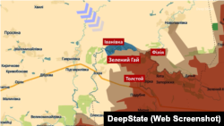 Село Іванівка Дніпропетровської області на мапі DeepState, станом на 30 листопада 2025 року