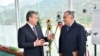 Ўзбекистон президенти Шавкат Мирзиëев "Ўзгидроэнерго" раҳбари Абдуғани Сангинов билан. 2017 йил¸ май