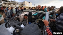 Իսրայելի կողմից Գազա քաղաքում մեքենայի վրա հասցված հարվածի հետևանքները, դեկտեմբերի 13, 2025թ.