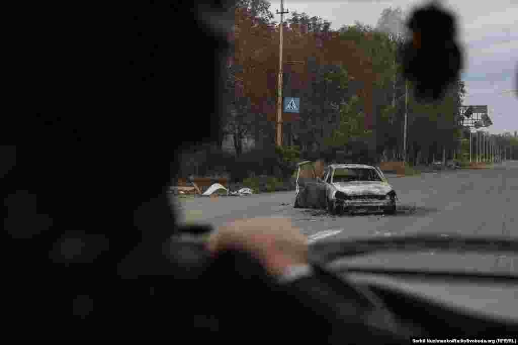 Спалене цивільне авто в Костянтинівці