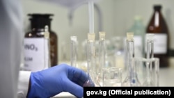 Коронавирусту аныктоочу лабораторияда. Бишкек. 2020-жыл.