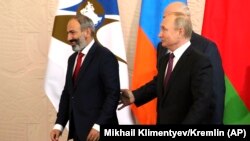 Ռուսաստան - Հայաստանի վարչապետը, Ռուսաստանի և Բելառուսի նախագահները ԵԱՏՄ նիստին, 14-ը մայիսի, 2018թ.