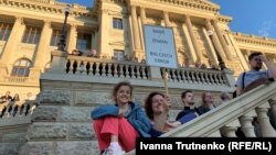 La o demonstrație anti-Babis la Praga