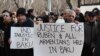 
Armenia - People demonstrate in Yerevan in support of Armenian prisoners standing trial in Azerbaijan, February 28, 2025.