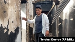 2021-жылдын 29-апрелиндеги кыргыз-тажик чек арасындагы куралдуу жанжалда талкаланган имарат. Арка айылы, Баткен облусу