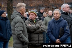 Удзельнікі мітынгу ў Вільні