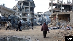 Cartierul Shujaiya din orașul Gaza, în nordul Fâșiei Gaza, pe 4 ianuarie 2025.