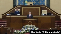 Президент Казахстана Касым-Жомарт Токаев выступает с «посланием народу». Нур-Султан, 2 сентября 2019 года.