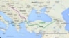 Карта проекта Южного газотранспортного коридора, который должен растянуться от Азербайджана до Европы, в данный момент включает в себя Южнокавказский газопровод, Трансанатолийский газопровод (TANAP), и Трансадриатический газопровод (TAP).