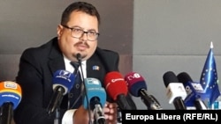 Ambaadorul Peter Michalko la o conferință de presă la Chișinău