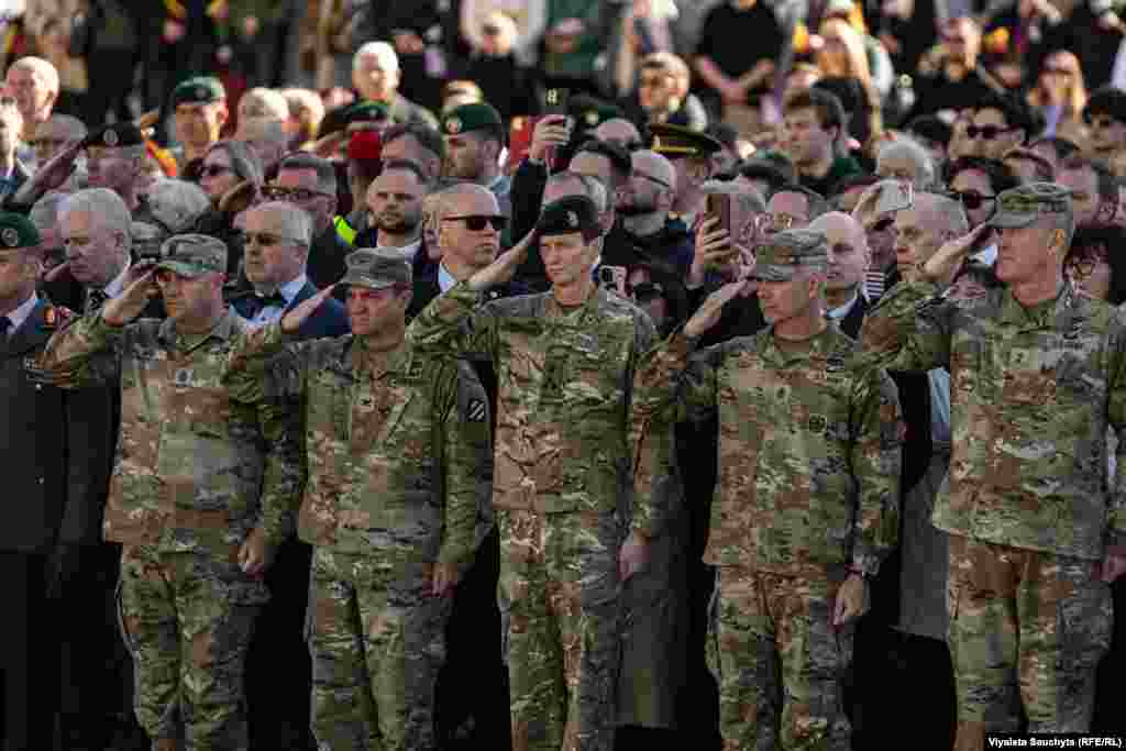 Lithuania - Farewell to American soldiers who died at Pabradė training ground. Vilnius, 3Apr2025