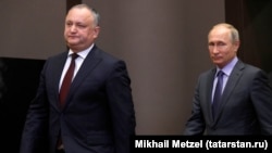 Întâlnire Vladimir Putin - Igor Dodon, la Soci, octombrie, 2017.