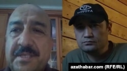 Myrat Öwezow (çepde) we Azat Isakow 