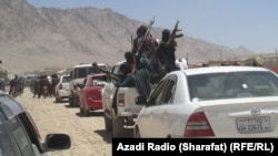 تصویر آرشیف: افراد مسلح سوار بر موتر ها در یکی از مناطق جنوب افغانستان 