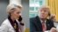 Preşedintele SUA, Donald Trump (în dreapta) şi preşedinta Comisiei Europene, Ursula von der Leyen, au avut o discuţie telefonică, recent, pe marginea tarifelor americane pentru mărfurile UE. 