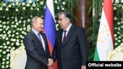 عکس آرشیف: روسای جمهور روسیه و تاجکستان 