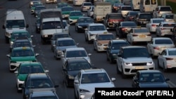 Пробки в Душанбе. Архивное фото