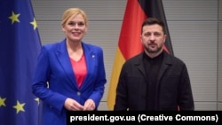 Ілюстраційне фото. Голова Бундестагу Юлія Кльокнер під час зустрічі з президентом України Володимиром Зеленським у Берліні, травень 2025 року