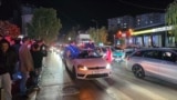 Kosovo: Celebrations in South Mitrovica after first exit polls on local elections.