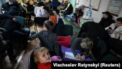 Киевдеги убактылуу баш калкалоочу жай, 25-февраль 2022-жыл.