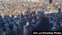 د پښتونخوا ملي عوامي پارټۍ مشر په چمن ګې د عبدالصمد خان اڅکزي تلینغونډې ته د وینا پر مهال: ۲۰۲۰، ۱۲ ډیسېمبر