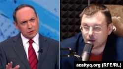 Ресей мемлекеттік думасындағы "Единая Россия" фракциясының мүшелері  Вячеслав Никонов (сол жақта) пен Евгений Федоровтың суреттерінен коллаж.