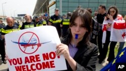 Ցույց ռուս-վրացական ուղիղ օդային չվերթները վերականգնելու դեմ, Թբիլիսի, 19 մայիսի, 2023թ.