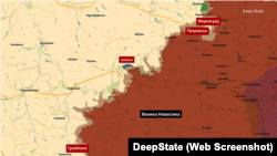 Село Іванівка Дніпропетровської області на мапі DeepState, станом на 30 листопада 2025 року