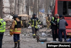 Ратаўнікі на месцы расейскай атакі