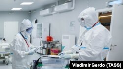 Орусия. Москванын ооруканаларынын бириндеги "кызыл зона". Сентябрь, 2021-жыл. 