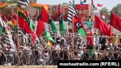 A Pakistan Democratic Movement (PDM) protest gathering in the southestre city of Quetta on Ocotber 25.