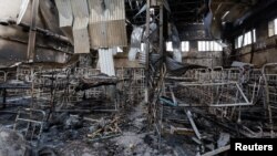 Місце загибелі українських військовополених, оборонців Маріуполя, і на контрольованій Росією території Донеччини, Оленівка. 29 липня 2022 року